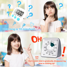 Load image into Gallery viewer, Secura 60-Minute Visual Timer, Classroom Timer, Countdown Timer for Kids and Adults, Time Management Tool for Teaching (Blue &amp; Blue)