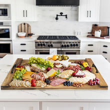 Load image into Gallery viewer, Noodle Board Stove Cover with Handles for Electric, Gas Stove Top (Acacia Wood)