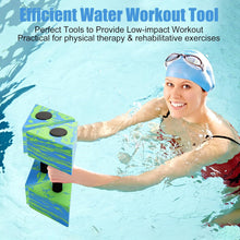Load image into Gallery viewer, Triangular Aquatic Exercise Dumbbells, 2PCS Water Dumbbells, EVA Foam Water Weights, Water Fitness Exercises Equipment for Youth, Women, Adults