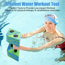 Load image into Gallery viewer, Triangular Aquatic Exercise Dumbbells, 2PCS Water Dumbbells, EVA Foam Water Weights, Water Fitness Exercises Equipment for Youth, Women, Adults