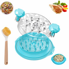 Load image into Gallery viewer, Meat Shredder Tool | 10” BPA Free Chicken &amp; Pork Food Shredder with 360° Rotating Lid - Meal Prep Essentials - Non-Slip Base, Dishwasher Safe, and Includes Cleaning Brush
