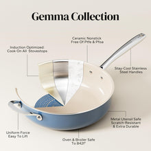 Load image into Gallery viewer, Redchef Ceramic Saute Pan with Lid, Nonstick Deep Frying Pan, 5QT Jumbo Cooker with Helper Handle &amp; Lid, Non Toxic Ceramic Cooking Pan, Chef Pan, Dishwasher &amp; Oven Safe, PFAS PFOA &amp; PTFE Free