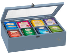 Load image into Gallery viewer, Bamboo Tea Bag Organizer Storage Box with Drawer &amp; Acrylic Window - Magnetic Lid Keeps Contents Fresh - Ideal Mothers Day Gifts for Mom - Gift Caddy (Tea Not Included)