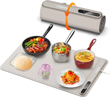 Load image into Gallery viewer, Electric Warming Tray Versatile Food Warmer for Gatherings,Parties,Everyday Use and Electric Griddle-Fast Heating in 10S, 18x10&quot; Die-Cast Nonstick Plate, Foldable Design