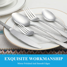 Load image into Gallery viewer, MUTNITT 30 Pcs Silverware Set Service for 6,Premium Stainless Steel Flatware Set,Mirror Polished Cutlery Utensil Sets,Durable Kitchen Eating Tableware Sets,Include Fork Knife Spoon,Dishwasher Safe