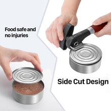 Load image into Gallery viewer, Beneno Can Opener, Manual Side Safe Cut Can Opener Smooth Edge with Durable Sharp Blade, Effort-Saving Knob &amp; Comfortable Non-slip Handle, Brown