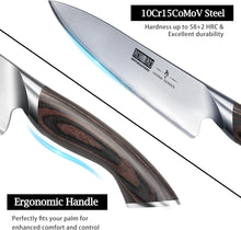 Load image into Gallery viewer, 5 Pieces Knife Set, Japanese High Carbon Stainless Steel Kitchen Knife Sets, Professional Ultra Sharp Chef Knives Set with Ergonomic Pakkawood Handle