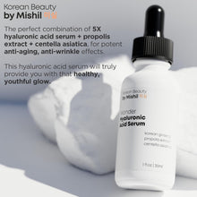 Load image into Gallery viewer, Hyaluronic Acid Serum for Face - Mixed High Molecular Weight Hyaluronic Acid - 98% Natural &amp; 31% Organic K Beauty 1oz