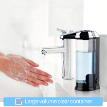 Load image into Gallery viewer, Secura 17oz Automatic Liquid Soap Dispenser, Touchless Battery Operated Hand Soap Dispenser with Adjustable Soap Dispensing Volume Control Dial, Personal Care Dispenser for Household Use (Chrome)