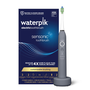 Waterpik Sensonic Sonic Electric Toothbrush, Rechargeable Toothbrush for Adults with 3 Modes, Travel Case, USB Charger, White STW-03W020, Packaging May Vary
