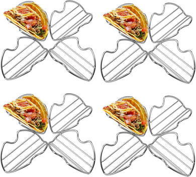 Taco Holder Stand Set of 4 Stainless Steel Taco Holders Kit Holds 4 Tortillas Per Rack