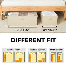 Load image into Gallery viewer, SpaceAid 2 Pack 10&quot; High Under Bed Storage Containers, Large Underbed Storage Organizer Bins with Lids for Bedroom, Dorm, Clothes, Closet Organization, Bed Sheets and Blankets (Gray)