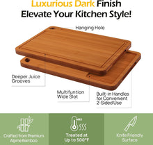 Load image into Gallery viewer, Bamboo Cutting Board with Non-Slip Silicone Feet