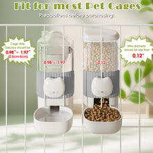 Load image into Gallery viewer, 34oz Hanging Automatic Cat Food and Water Dispenser, 1L Auto Gravity Pet Feeder Set, Cage Cat Dog Feeder for Kitten Puppy Bunny Guinea Pig (Milk Coffee)