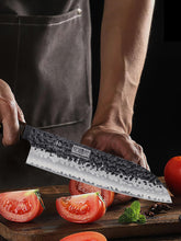 Load image into Gallery viewer, 9 Inch Kiritsuke Chef Knife, Japanese Hand Forged 9 Layers 10Cr15CoMoV High Carbon Steel Kitchen Knife, Professional Chef&#39;s Knife with Ergonomic Rosewood Handle