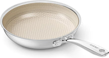 Load image into Gallery viewer, Redchef Ceramic Frying Pan, Hybrid Non Stick 8 Inch Frying Pan Omelette Egg, Tri-Ply Stainless Steel Skillet, Non Toxic, PFAS PFOA &amp; PTFE Free, Dishwasher &amp; Oven Safe, Compatible with All Cooktops