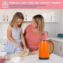 Load image into Gallery viewer, Secura Original Stainless Steel Double Wall Electric Water Kettle 1.8 Quart with Auto Shut-Off &amp; Boil-Dry Protection, Black Onyx SWK-1701DA/HB-3227B