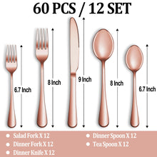 Load image into Gallery viewer, MUTNITT 30 Pcs Silverware Set Service for 6,Premium Stainless Steel Flatware Set,Mirror Polished Cutlery Utensil Sets,Durable Kitchen Eating Tableware Sets,Include Fork Knife Spoon,Dishwasher Safe