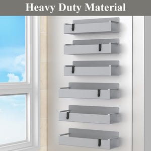 4 Pack Magnetic Spice Rack Organizer for Refrigerator and Oven, Black Fridge Organizers and Storage for Kitchen