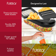 Load image into Gallery viewer, Fullstar Vegetable Chopper, Mandoline Slicer - Cheese Grater, Food Chopper with Container, Kitchen Gadgets, Home Essentials (6-in-1, White/Black)