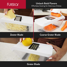 Load image into Gallery viewer, Vegetable Chopper and Mandoline Slicer for Kitchen, Food Chopper with Container &amp; Lid, Cheese Grater (8 in 1 - White)