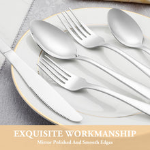 Load image into Gallery viewer, MUTNITT 30 Pcs Silverware Set Service for 6,Premium Stainless Steel Flatware Set,Mirror Polished Cutlery Utensil Sets,Durable Kitchen Eating Tableware Sets,Include Fork Knife Spoon,Dishwasher Safe