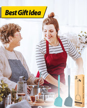 Load image into Gallery viewer, Pack of 2 Silicone Wok Spatula, Non-Stick, Heat Resistant, Easy to Clean and Dishwasher Safe, Seamless Kitchen Utensil for Cooking, Baking, Stir-Fry (Black)