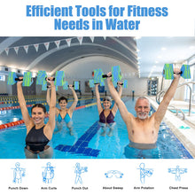 Load image into Gallery viewer, Triangular Aquatic Exercise Dumbbells, 2PCS Water Dumbbells, EVA Foam Water Weights, Water Fitness Exercises Equipment for Youth, Women, Adults