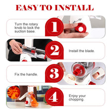 Load image into Gallery viewer, Rotary Cheese Grater Hand Crank Cheese Shredder for Fresh Cheese, Vegetable, Nuts,Non-slip Suction Base, Free Cleaning Brush Three Blades, Black