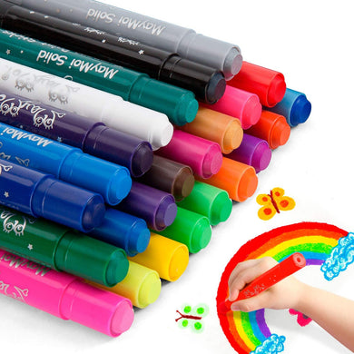 Washable Tempera Paint Sticks | Non-Toxic, Quick Drying & No Mess Paint Sticks for Kids, Best Art Birthday Gifts for Kids (24 Colors)