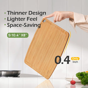 Dishwasher Safe Bamboo Cutting Boards Durable Lightweight Wood Cutting Board for Busy Kitchen, Easy Storage & Clean Wooden Chopping Boards Reversible with Juice Groove, Kitchen Gift for Home Cooks