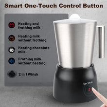 Load image into Gallery viewer, Secura Detachable Milk Frother, 17oz Electric Milk Steamer Stainless Steel, Automatic Hot/Cold Foam and Hot Chocolate Maker with Dishwasher Safe, 120V