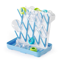 Load image into Gallery viewer, SpaceAid Baby Bottle Drying Rack with 20 Hooks, Space Saving Kitchen Bottles Rack Dryer, Vertical Baby Bottle Holder Organizer for Countertop Storage Accessories (White and Gray)