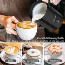 Load image into Gallery viewer, Secura Electric Milk Frother, Automatic Milk Steamer Warm or Cold Foam Maker for Coffee, Cappuccino, Latte, Stainless Steel Milk Warmer with Strix Temperature Controls
