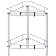 Load image into Gallery viewer, 4 Tier Floor Standing Corner Shower Caddy Organizer Shelf with Hooks, Bathroom Shelves Stand Rack, Black