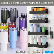 Load image into Gallery viewer, Magnetic Water Bottle Holder for Refrigerator, Cup Holder Organizer for Stanley and Tumbler for Kitchen, Black