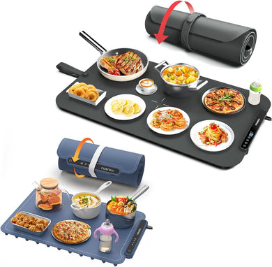 BW450 Dark Blue Electric Warming Tray Bundle with BW701 Dark Grey