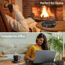 Load image into Gallery viewer, Lerat Coffee Mug Warmer &amp; Mug Set for Desk, Electric Coffee Cup Warmer with Auto Shut Off, 3 Temperature Setting Smart Cup Warmer for Heating Coffee, Milk, Beverage, Candle Jar (Black), 12oz