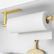 Load image into Gallery viewer, Paper Towel Holder - Self-Adhesive or Drilling, Brushed Nickel, Wall Mounted, SUS304 Stainless Steel Kitchen Roll Dispenser Under Cabinet