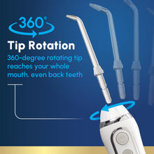 Load image into Gallery viewer, Waterpik Cordless Advanced 2.0 Water Flosser For Teeth, Gums, Braces, Dental Care With Travel Bag and 4 Tips, ADA Accepted, Rechargeable, Portable, and Waterproof, White WP-580, Packaging May Vary