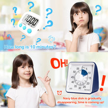 Load image into Gallery viewer, Secura 60-Minute Visual Timer, Classroom Timer, Countdown Timer for Kids and Adults, Time Management Tool for Teaching (Blue &amp; Blue)