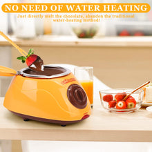 Load image into Gallery viewer, 8.45oz Melting Fondue Set,MINI Electric Chocolate Melting Pot,Chocolate Fondue Fountain,Warmer Machine for Milk Chocolate,Cheese,Butter,Candy (Pink)