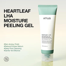 Load image into Gallery viewer, ANUA Heartleaf LHA Moisture Peeling Gel, Gentle Exfoliation, Hydrating Facial Peel, Pore Care, Dead Skin Removal, Natural Cellulose for Soothing, Vegan, Korean Skin Care (120ml/4.05 fl.oz.)
