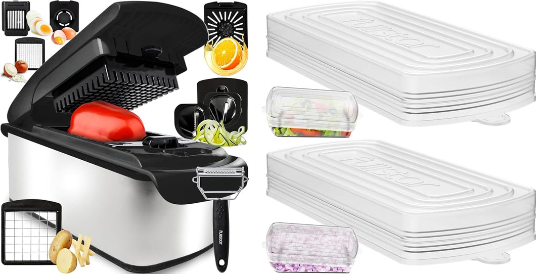 fullstar Bundle: Chopper and 2 Silicone Lids