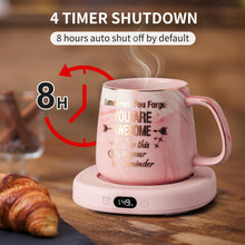Load image into Gallery viewer, Coffee Mug Warmer &amp; You are Awesome Mug Set, Electric Cup Warmer for Desk Office Home, Beverage Warmer with 3 Temperature Setting, 8-Hours Auto Shut Off, Best Birthday Present Ideas for Women