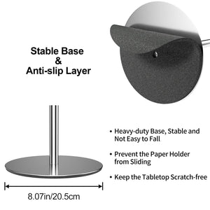 Toilet Paper Holder Stand and Dispenser for 4 Spare Rolls, Stainless Steel Free-Standing Toilet Tissue Paper Roll Storage Shelf