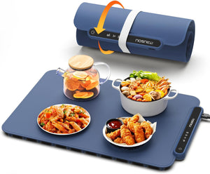 Electric Griddle with Removable Touch Panel, IPX9 Waterproof Electric Warming Tray Full Surface Heating to Keep Food Warm or Thawing