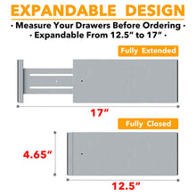 Load image into Gallery viewer, SpaceAid Bamboo Dresser Drawer Dividers 6 Pack, 4.65“ High Adjustable 12.5“-17” Drawer Organizers, Expandable Organization for Clothing, Clothes, Dressers, Natural