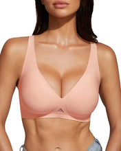 Load image into Gallery viewer, Women Deep V Jelly Bra Push Up Wireless Bralettes No Underwire Comfortable Padded Seamless T-Shirt Plunge Bras
