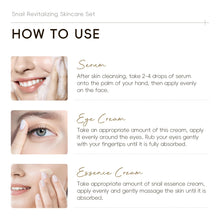 Load image into Gallery viewer, Korean Skin Care, Skin care set, Skin Care Kit Snail and Ginseng with Cleansing Gel, Toner, Eye Cream, Serum, Essence Cream 5pcs for Women Teen Girls Mom Daughter Mother&#39;s Day Birthday